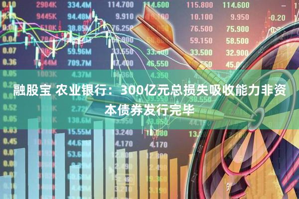 融股宝 农业银行：300亿元总损失吸收能力非资本债券发行完毕